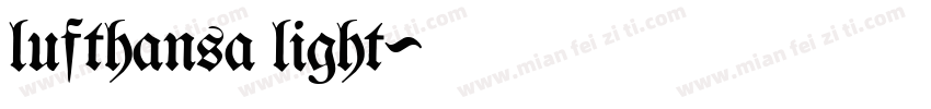 lufthansa light字体转换